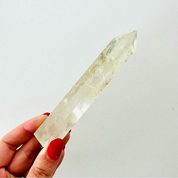 Citrine Polished Genuine 5” Crystal Point Boho Gypsy Meditation Yoga Gemstone - Picture 4 of 10